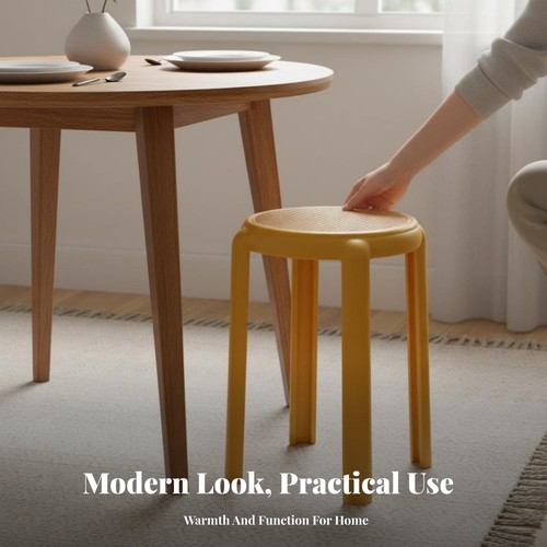Stackable woven look seat - woven-look,