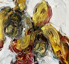 Phragmipedium Orchids Painting Biophilic Art Decor Original Floral Artwork Gift