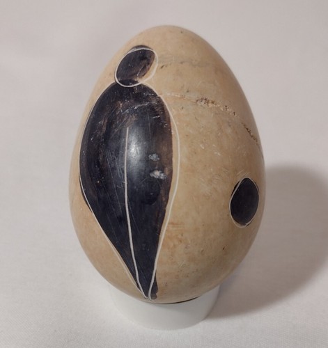 African soapstone egg - soapstone, hand
