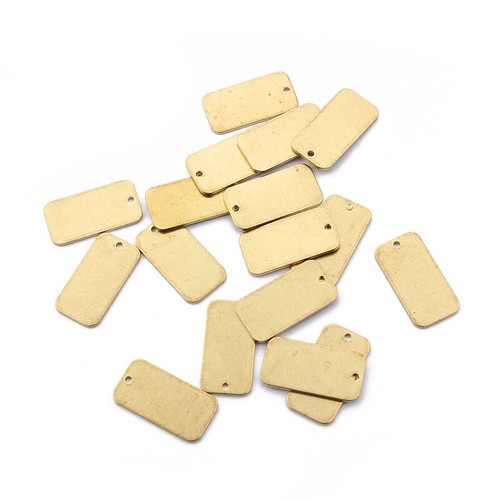 15x raw brass rectangle metal - 15x,