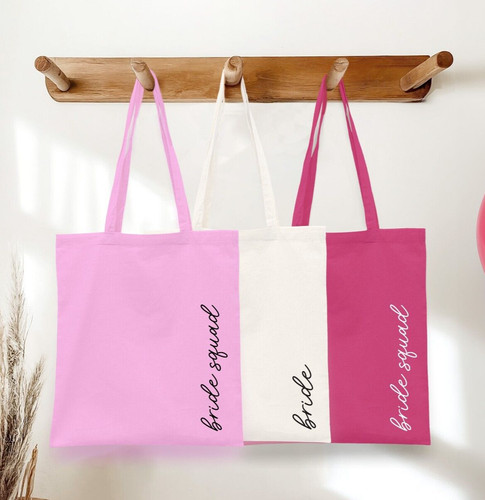 Pink white bride - squad, tote