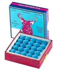 Elkmaster Cue Tips Snooker / Pool Elk Master Tips 8.5mm, 9mm, 9.5mm, 10mm, 11mm