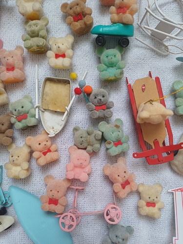 Job lot vintage fuzzy - lot, flocked