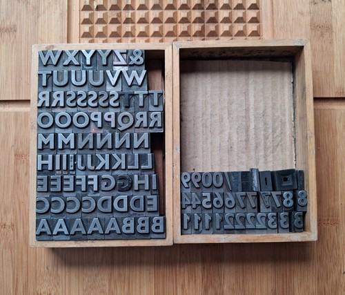 Metal letterpress printers - metal,