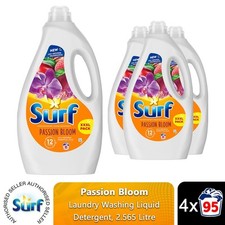 Surf XXXL Laundry Washing Liquid Detergent Passion Bloom 95 washes 2.565L, 4 Pk