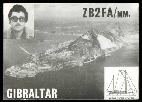 Qsl radio card gibraltar - radio, zb2fa
