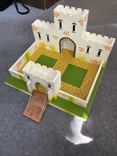 Vintage wooden castle with - vintage,