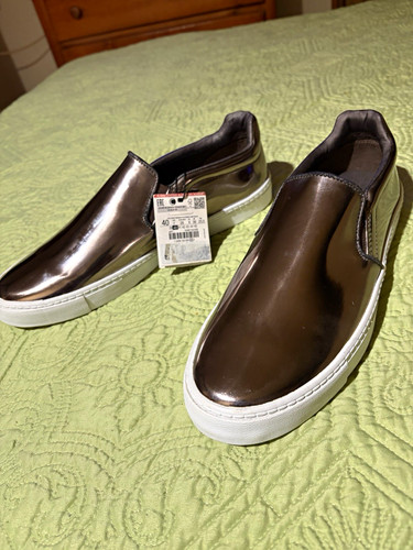 Zara man gray patent - gray, leather