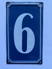 Vintage French Enamel “STYLE” House & Flat Numbers, Number 6, NEW, Metal