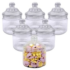 Plastic Sweet Storage Jars 1000ml 1L Wedding Favour Jar Candy Party Food Storage
