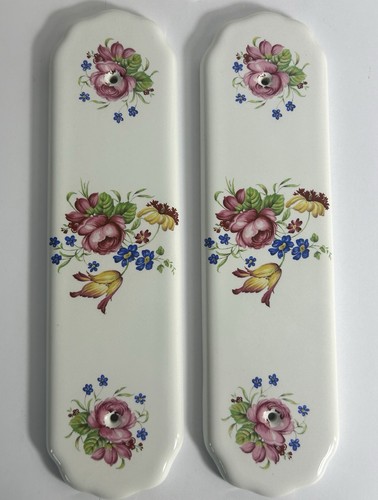 Vintage floral door - vintage, plates