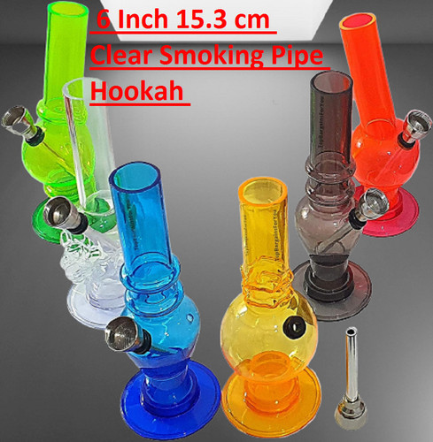Acrylic waterpipe 15cm plastic - waterpipe,