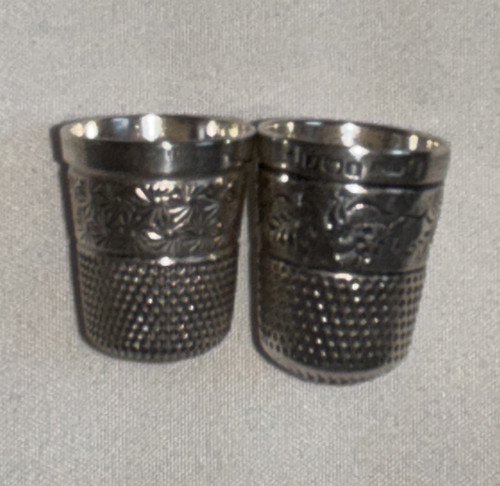 Silver floral embossed - 2x,
