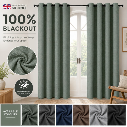 2pcs blackout curtains - 2pcs, eyelet