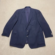 Magee Blazer Suit Jacket Men's 48 Regular Navy Blue Wool Butlers