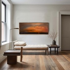 Dales Sunset Rise Clouds Yorkshire Artist Wolds Original Oil Painting Canvas #14