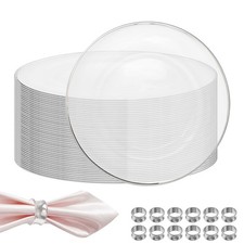 33cm Gold/ Silver Edge Clear