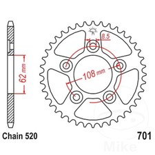 JT Rear Sprocket 38 Tooth 520