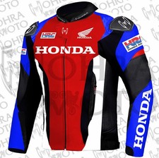 2025 Honda HRC 1.3mm Cowhide Leather Motorcycle Jacket Unisex Motorbike Jacket