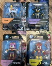 Set of Sonic the Hedgehog x DC Comics Figures 6cm, Sonic , Shadow, Tails and Amy