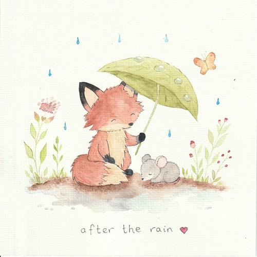 After the rain fox mouse - -, fox,