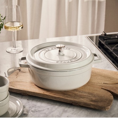 Staub shallow cocotte white - staub,