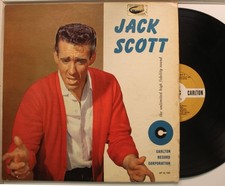 Jack Scott Lp Self - Titled On Carlton - Vg+ To Vg++/ Vg+ To Vg++