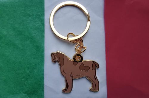 Italian spinone enamel keyring - italian,