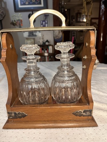Oak silver tantalus decanter - oak,