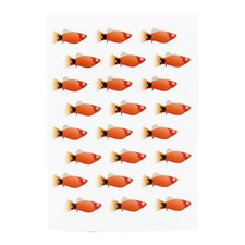 Robert William A6 Tropical Fish Orange Platy Notebook