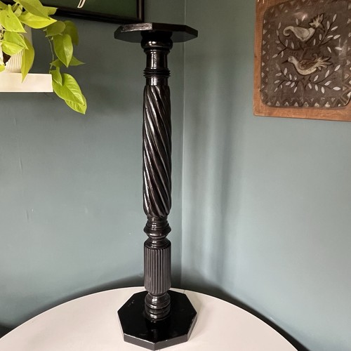 Vintage black plant stand - black,