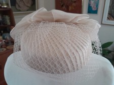Vintage Pill Box Hat Silk