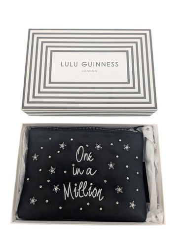 Bnib lulu guinness black satin - lulu,