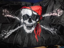 LARGE 5ft X 3ft PIRATE SKULL &