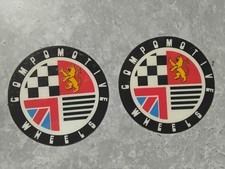 Genuine Oringal Compomotive Centre Wheel Stickers x2 