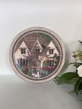 Royal Worcester 1991 Cotswold Stone Plate Sue Scullard Country Cottages England