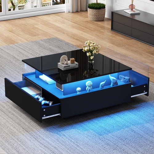 Coffee table with led - led, square