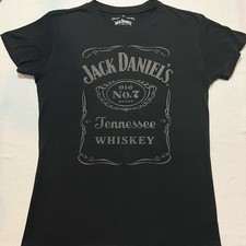 Jack Daniels Tennessee Whiskey Women’s T-Shirt Top Black Gray XL