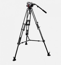 Manfrotto 546B Tripod & 502 Fluid Head Kit 75 mm Bowl Mid Spreader Camera Video