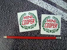 MINI COOPER CLASSIC STICKERS ITALIAN JOB 6cm RALLY HOPKIRK BRITISH LEYLAND