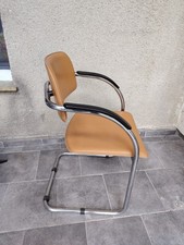 vintage leather chrome chair