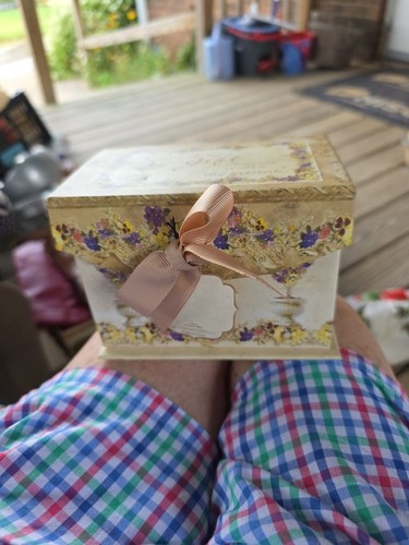 Vintage recipe box - box, filled