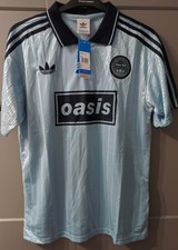 Adidas X Oasis Tour 3-Stripes Football T-Shirt blue size large