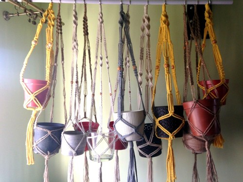 Macrame plant hanger garden - macrame,