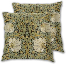 Cushion Cover William Morris Pimpernel Vintage Set of 2 Square Throw Pillow Case