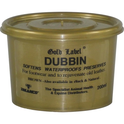 Gold label 200g brown dubbin - gold,