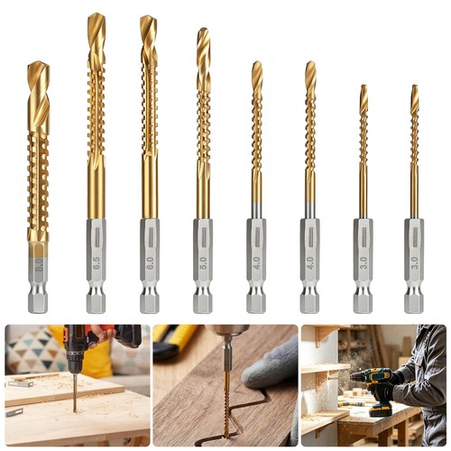 8mm titanium hss drill - 8x, 3-8mm