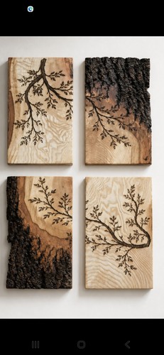 Unique rustic wooden - wooden, wall