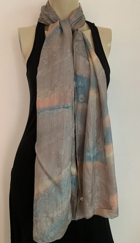 Vintage hand painted grey blue - vintage,