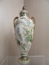 A Large Antique ROYAL BONN GERMANY Hand Painted Porcelain 16" Vase 